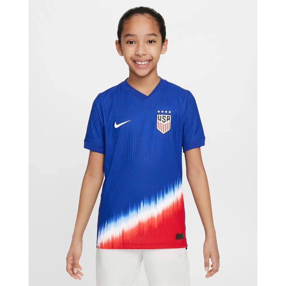 Nike 2024 USWNT 4-Star USA Adv Knit Away Soccer Jersey FJ1526-418 Kids Medium